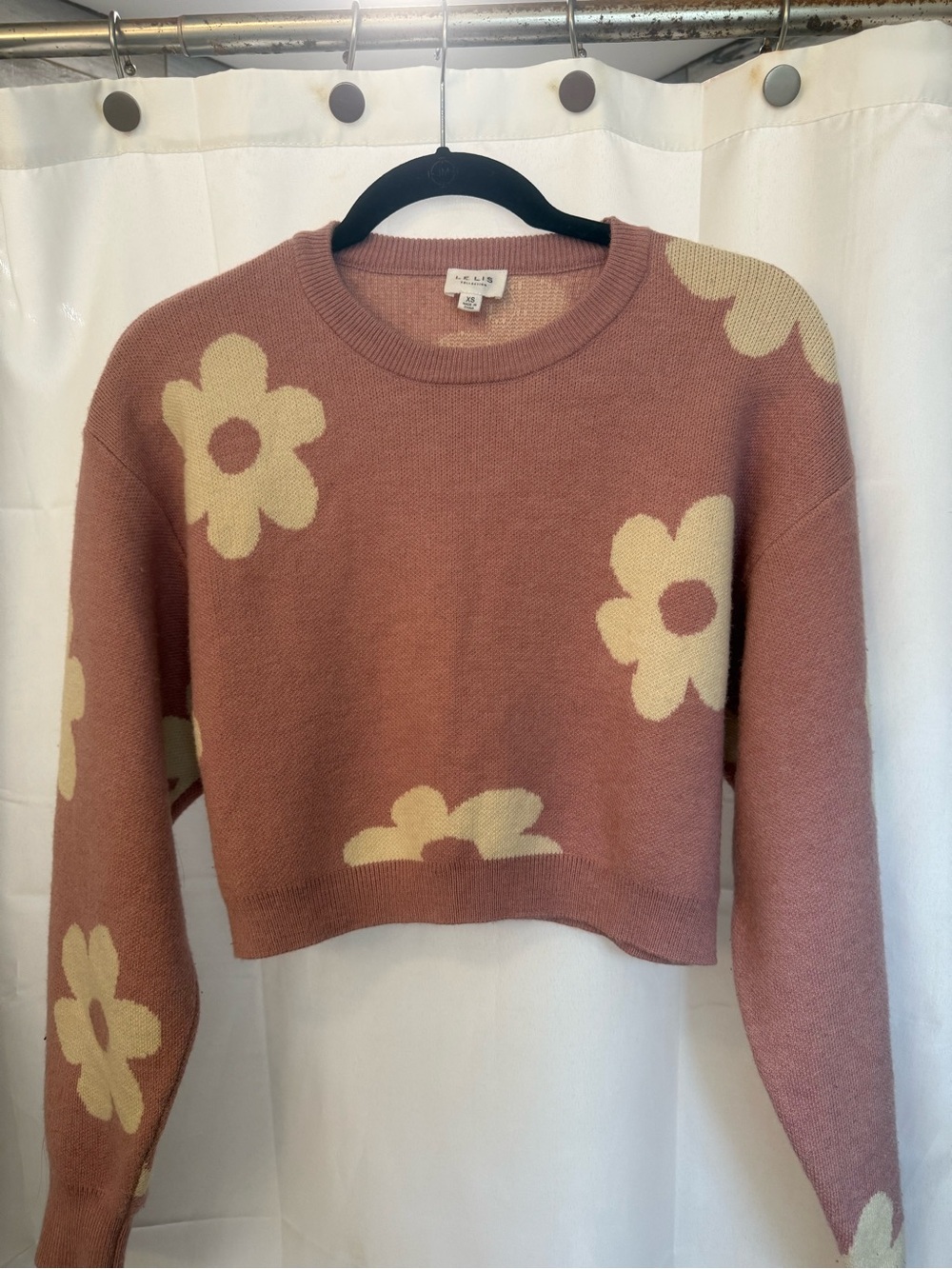 Zelie for She Dusty Mauve Floral Crewneck Sweater